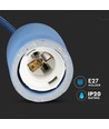 Suspension en béton bleu - Douille E27, Ø5cm, sans source lumineuse