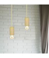 Suspension en béton jaune, douille E27 - Max 60W, Ø5cm, sans source lumineuse