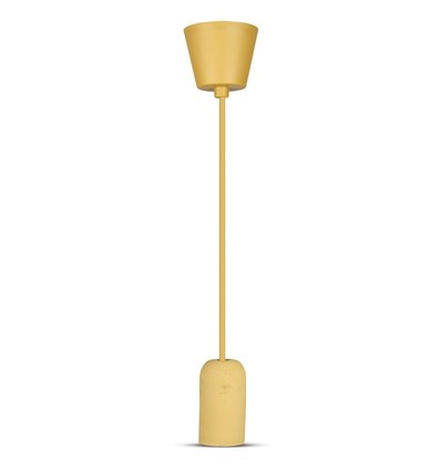 Suspension en béton beige - Douille E27, Ø5cm, max 60W, sans source lumineuse