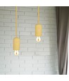 Suspension en béton beige - Douille E27, Ø5cm, max 60W, sans source lumineuse