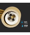 Suspension en béton beige - Douille E27, Ø5cm, max 60W, sans source lumineuse