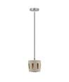 Suspension Ø18cm en béton - Douille E27, max 60W, câble 1m, IP20 intérieur