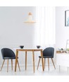 Suspension Ø29cm en béton et bois - Douille E27, câble 1m, IP20 intérieur