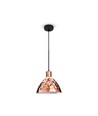 Suspension E27 en or rose, design vintage - Max 60W, câble 1m, Ø22cm, sans source lumineuse