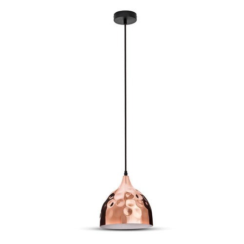 Suspension E27 en cuivre, Ø23cm - Max 60W, sans source lumineuse