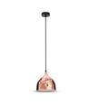 Suspension E27 en cuivre, Ø23cm - Max 60W, sans source lumineuse