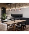 Suspension E27 en cuivre, Ø23cm - Max 60W, sans source lumineuse