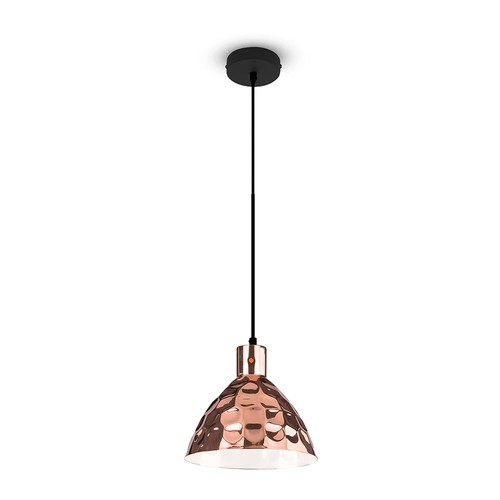 Suspension E27 en cuivre, Ø30cm - Câble 1m, IP20, max 60W, sans source lumineuse