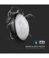 Plafonnier LED ovale 8W - IP54, noir, 18,7 x 12,6 cm, montage mur/plafond, source lumineuse incl.