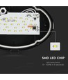 Plafonnier LED ovale 8W - IP54, noir, 18,7 x 12,6 cm, montage mur/plafond, source lumineuse incl.