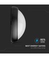 Plafonnier LED ovale 8W - IP54, noir, 18,7 x 12,6 cm, montage mur/plafond, source lumineuse incl.