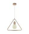 Suspension triangulaire géométrique, Champagne or - Douille E27, câble 1m, métal, max 60W