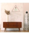 Suspension triangulaire géométrique, Champagne or - Douille E27, câble 1m, métal, max 60W