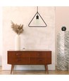 Suspension E27, triangle géométrique - Noir mat, design moderne, finition métal