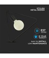 Suspension E27, triangle géométrique - Noir mat, design moderne, finition métal