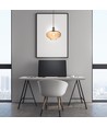 Suspension en verre Ø26cm, E27 - Ambre, hauteur 115cm, sans source lumineuse