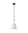Lampe suspension en verre E27 - Blanc