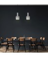 Lampe suspension en verre E27 - Blanc