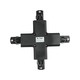Connecteur en X pour rails - Noir