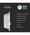 Spot LED encastrable 3W avec capteur - 4000K, capteur 130 degrés, aluminium, bord blanc