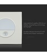 Spot LED encastrable 3W avec capteur - 4000K, capteur 130 degrés, aluminium, bord blanc
