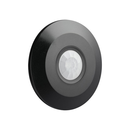 Capteur de plafond PIR noir (plat) - max : 1000W LED
