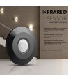 Capteur de plafond PIR noir (plat) - max : 1000W LED