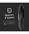 Capteur de plafond PIR noir (plat) - max : 1000W LED
