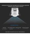 Détecteur de mouvement PIR encastrable - 360°, max 300W LED, blanc, IP20, temps et luminosité réglables
