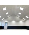 Cadre encastrable pour panneau LED 120x60 - Nouveau modèle, compatible avec Troldtekt sans ajustement, bord blanc