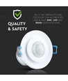 Détecteur PIR de plafond à tête mobile, réglable - 360 degrés, max 400W LED, blanc
