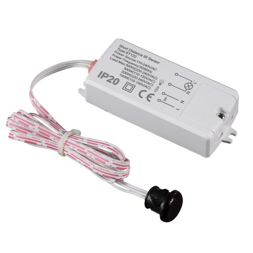 Capteur manuel 230V pour armoire - distance capteur 5-6 cm, PIR, max : 200W LED