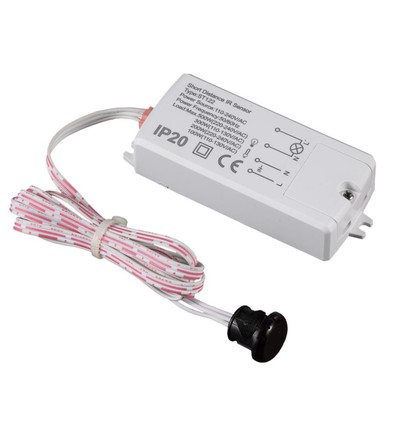 Capteur manuel 230V pour armoire - distance capteur 5-6 cm, PIR, max : 200W LED