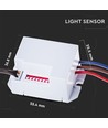 Détecteur de mouvement infrarouge IP65 - 120°/360°, blanc, portée jusqu'à 6m, temps et lux réglables