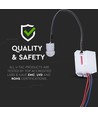 Détecteur de mouvement infrarouge IP65 - 120°/360°, blanc, portée jusqu'à 6m, temps et lux réglables