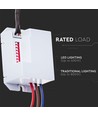 Détecteur de mouvement infrarouge IP65 - 120°/360°, blanc, portée jusqu'à 6m, temps et lux réglables