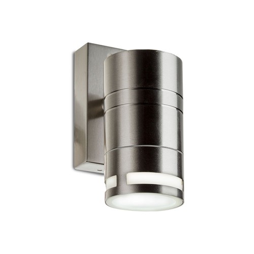 Applique murale GU10 en acier inoxydable - IP44 extérieur, verre, sans source lumineuse