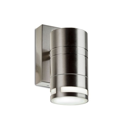 Applique murale GU10 en acier inoxydable - IP44 extérieur, verre, sans source lumineuse
