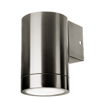 Applique murale GU10 avec éclairage vers le bas - IP44 extérieur, acier inoxydable, sans source lumineuse
