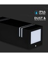 Applique murale carrée GU10 avec éclairage haut/bas - IP44 extérieur, noir, acier inoxydable, sans source lumineuse