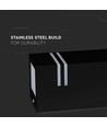 Applique murale carrée GU10 avec éclairage haut/bas - IP44 extérieur, noir, acier inoxydable, sans source lumineuse