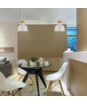 Suspension abat-jour en aluminium - blanc, E27