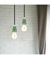 Douille E27 en porcelaine verte - Max 60W, Ø4,7 x 6,4 cm, IP20 intérieur