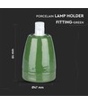 Douille E27 en porcelaine verte - Max 60W, Ø4,7 x 6,4 cm, IP20 intérieur