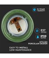 Douille E27 en porcelaine verte - Max 60W, Ø4,7 x 6,4 cm, IP20 intérieur