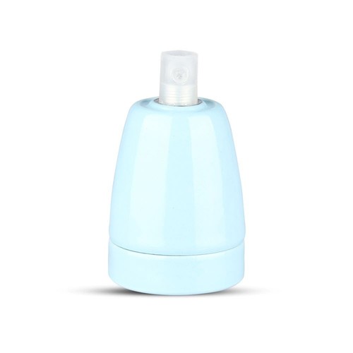 Douille E27 en porcelaine - Bleu, max 60W, Ø4,7 x 6,4 cm, IP20 intérieur