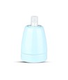 Douille E27 en porcelaine - Bleu, max 60W, Ø4,7 x 6,4 cm, IP20 intérieur