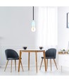 Douille E27 en porcelaine - Bleu, max 60W, Ø4,7 x 6,4 cm, IP20 intérieur