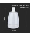 Douille en porcelaine E27 - Lampe, Gris
