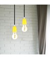 Douille E27 en porcelaine jaune - Max 60W, Ø4,7 x 6,4 cm, IP20 intérieur